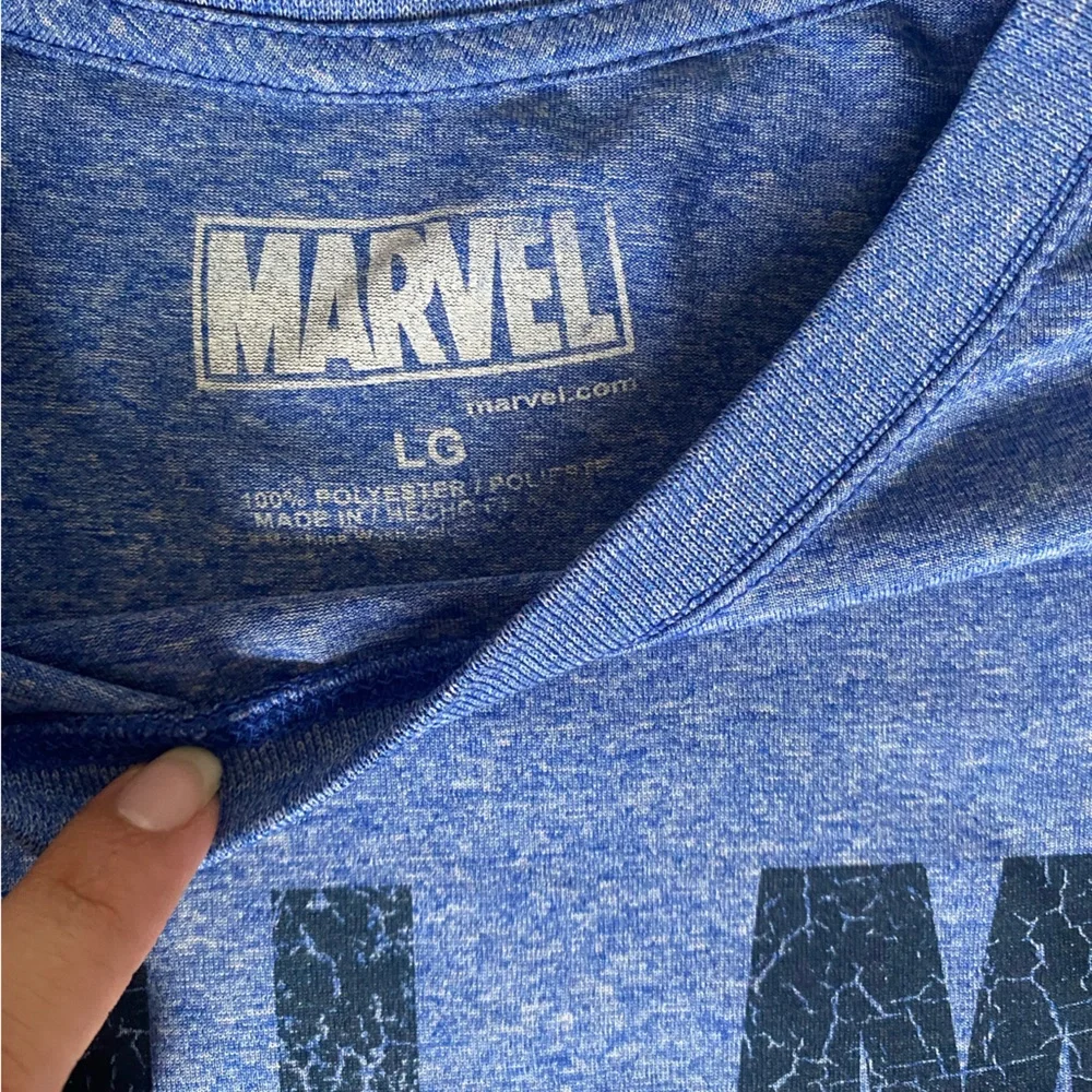 Marvel Captain America Blue Mens short Sleeve T shirt Size Large - Picture 2 of 4